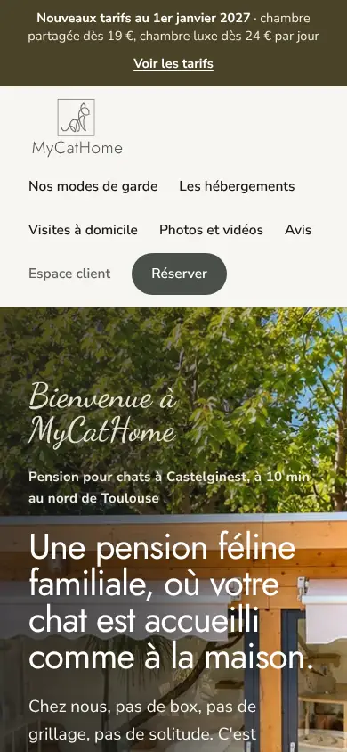 MyCatHome sur mobile