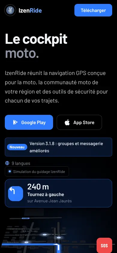 IzenRide sur mobile