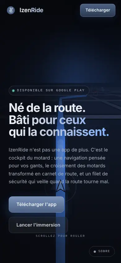 IzenRide sur mobile